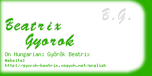 beatrix gyorok business card