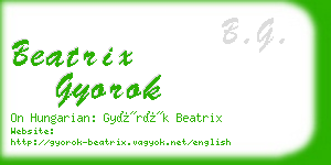 beatrix gyorok business card